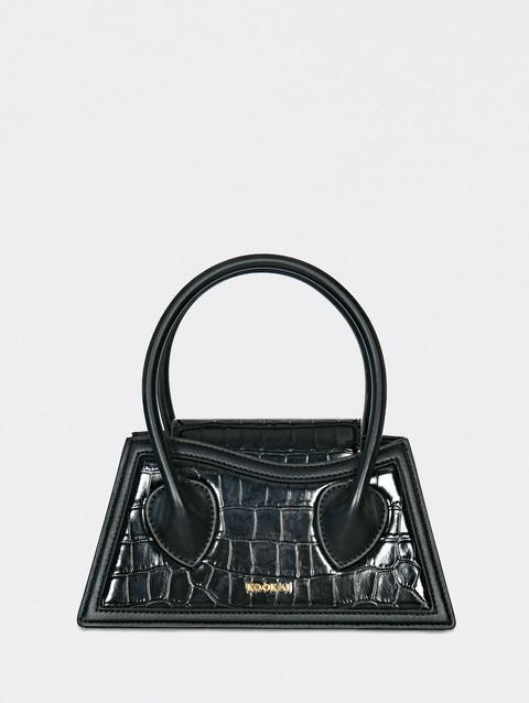 Kookai BAG TINY CROCO BLACK