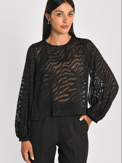 Kookai BLOUSE ZEBRE PENNY NOIR