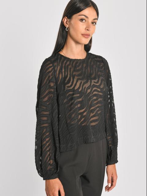 Kookai BLOUSE ZEBRE PENNY NOIR