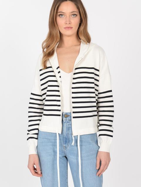 Kookai Gilet marinière TESS Off white/navy