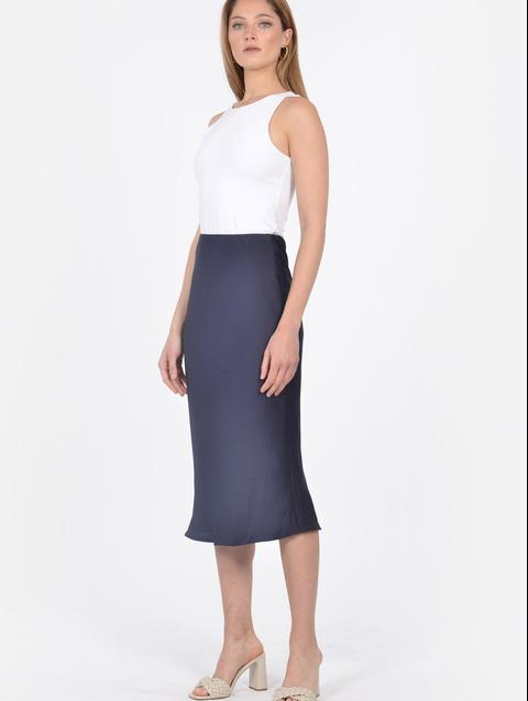 Kookai JUPE SATIN MIDI ELLIS ECLIPSE