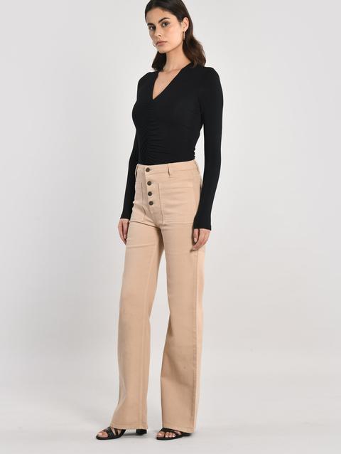 Kookai PANTALON FLARE THADEE CAMEL