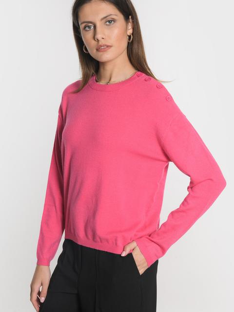 Kookai PULL BOUTONNE NOLWENN FUSCHIA