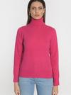 Kookai PULL COL ROULÉ ANITA FUSCHIA