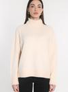 Kookai PULL COL ROULÉ JOANA BEIGE CHINÉ