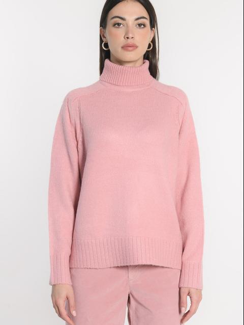 Kookai PULL COL ROULÉ JOANA BOIS DE ROSE