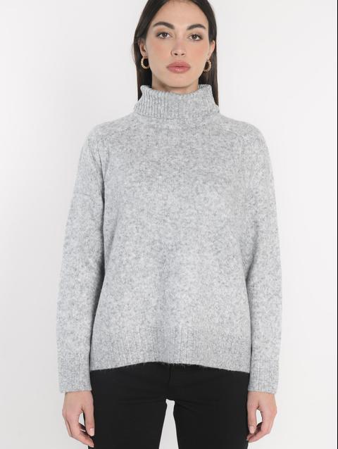 Kookai PULL COL ROULÉ JOANA GRIS CHINÉ