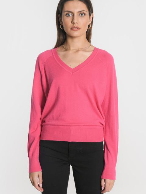 Kookai PULL COL V NOLWENN FUSCHIA