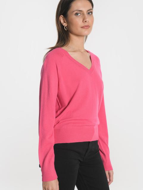 Kookai PULL COL V NOLWENN FUSCHIA