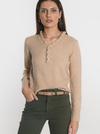 Kookai PULL COL V SANDRINE CAMEL