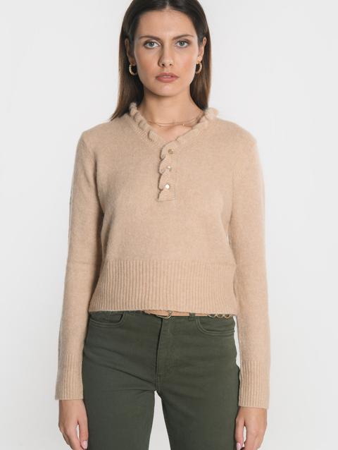 Kookai PULL COL V SANDRINE CAMEL