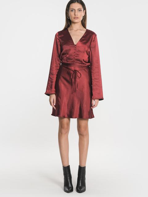 Kookai ROBE SIA VEE BORDEAUX