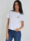 Kookai T-SHIRT CŒR STRASS LUNA BLANC