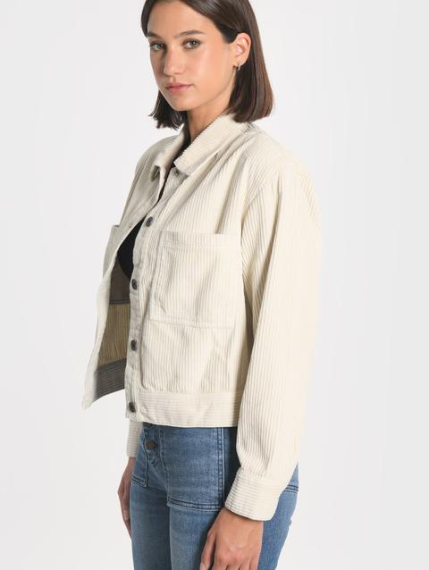 Kookai VESTE VELOURS SUZANNE BEIGE CLAIR